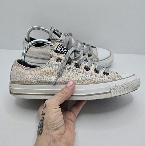 Converse | Chuck Taylor's All-Star metallic diamond low-top sneakers | WMS 8 - Picture 3 of 12